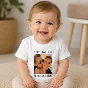 Custom Personalised Photo and Text Baby T-Shirt
