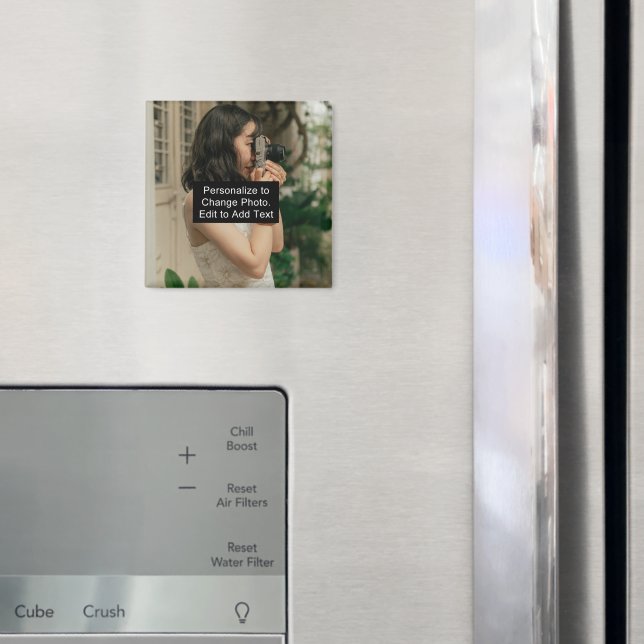 Custom Personalised Photo Artwork Add Name Slogan Magnet (In Situ (Fridge))