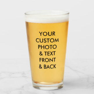 Custom Personalised PHOTO BEER GLASS 16oz; 1 PINT