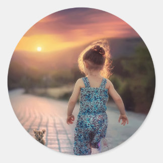 Custom Personalised Photo Classic Round Sticker