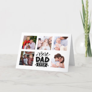 Custom Personalised Photo Collage FATHERS DAY Holiday Card