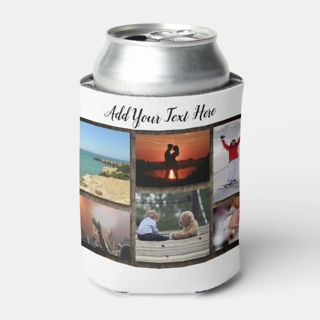 Custom Personalised Photo Collage Stubby Holder (Can Front)