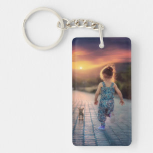 Custom Personalised Photo Double Sided Key Ring