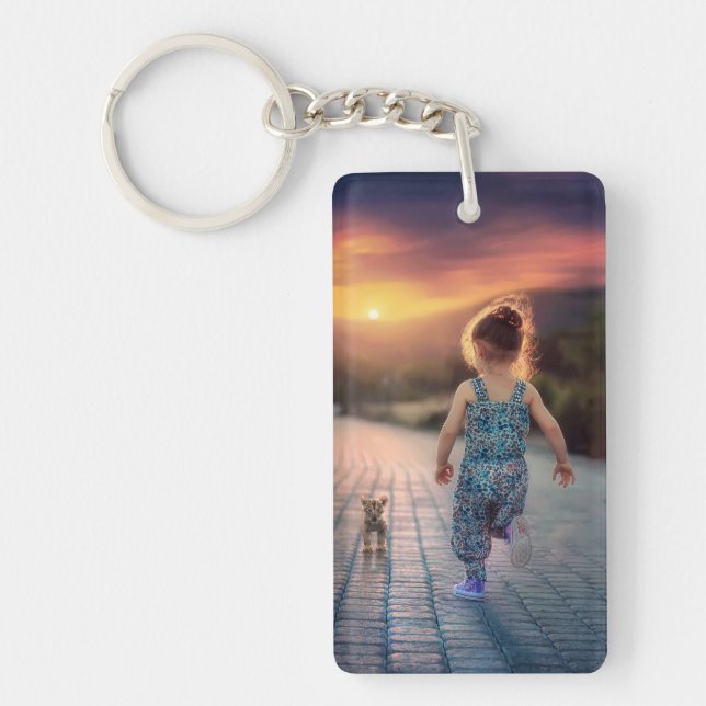 Custom Personalised Photo Double Sided Key Ring (Front)