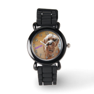 Custom Personalised Photo Glitter Watch for Girls