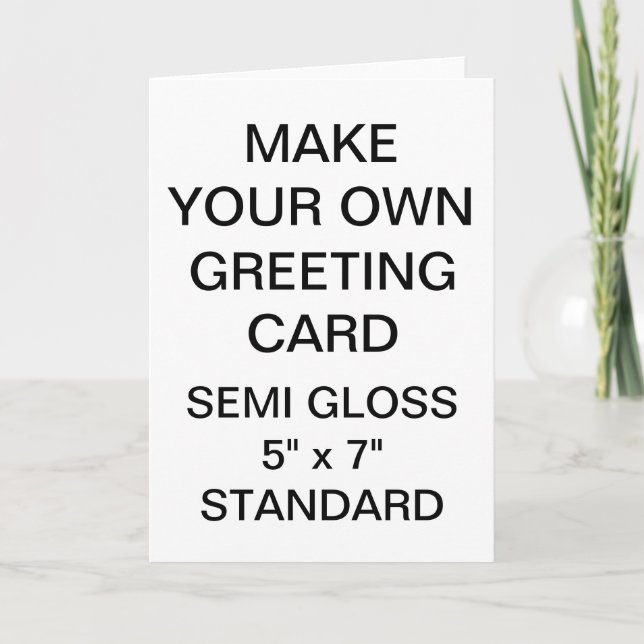 Custom Personalised Photo Glossy Greeting Card (Front)