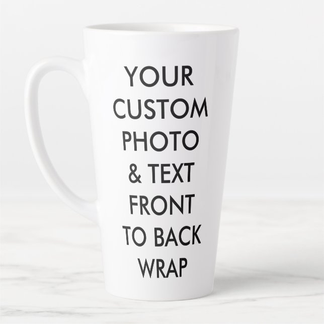 Custom Personalised PHOTO LATTE MUG LARGE 17oz (Left)