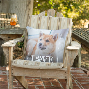 Custom Personalised Photo Love Paw Quote Text Cushion