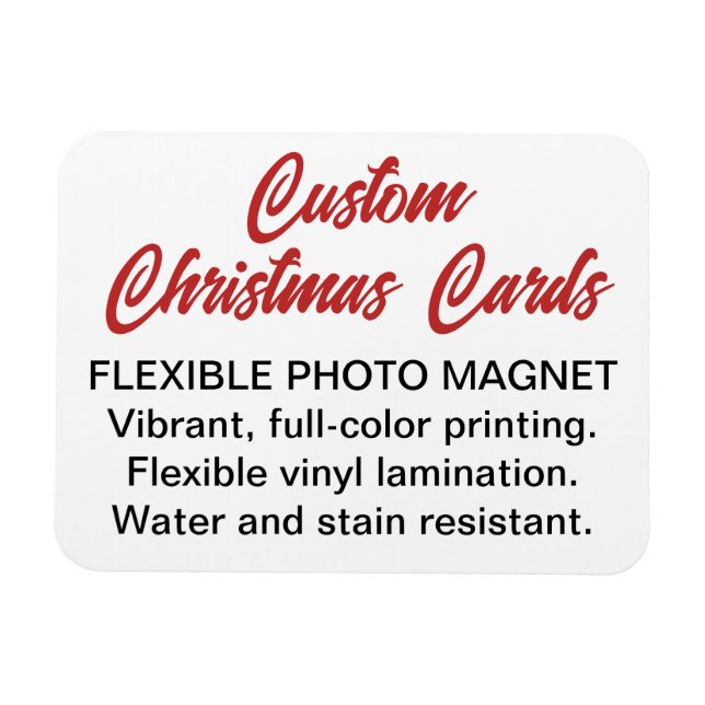 Custom Personalised Photo Magnet Christmas Card (Horizontal)