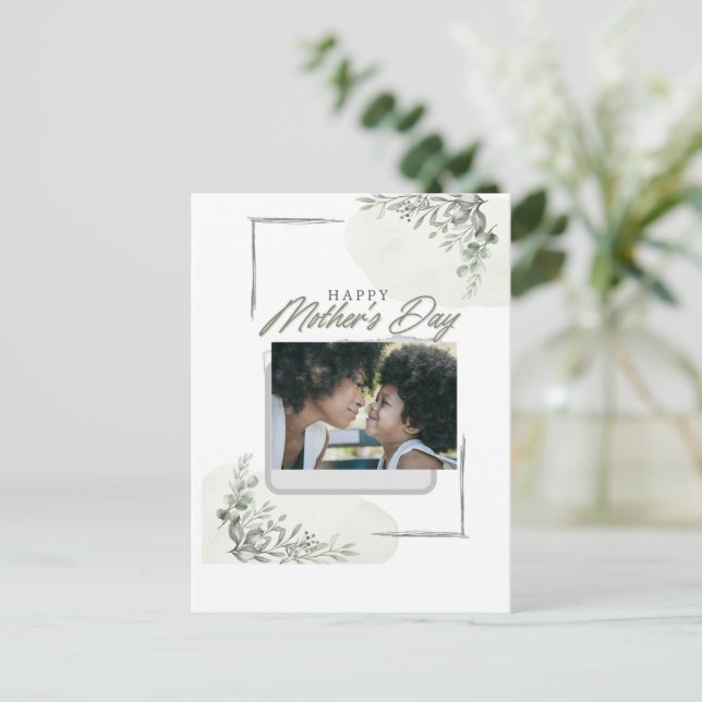 Custom personalised photo mother's day  postcard (Standing Front)