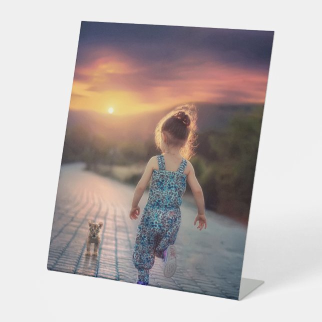 Custom Personalised Photo  Pedestal Sign (Front)