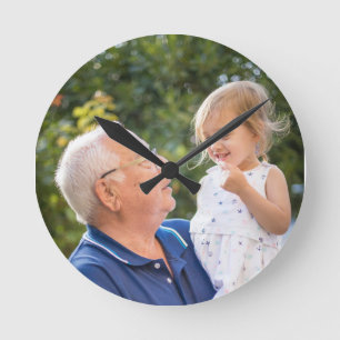 Custom Personalised Photo Round Clock