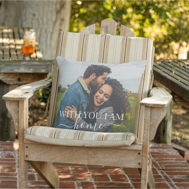 Custom Personalised Photo Simple Love Quote Text Cushion (Chair)