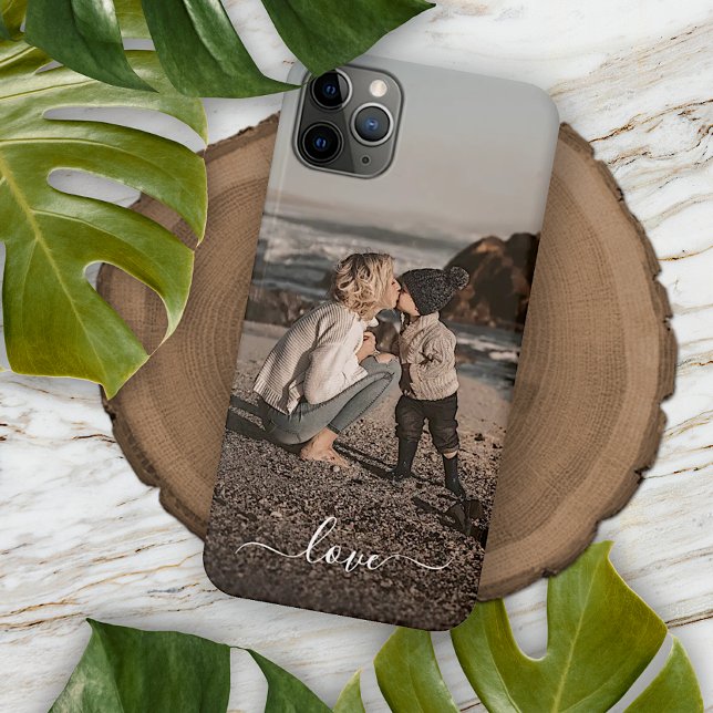 Custom Personalised Photo Simple Love Text Case-Mate iPhone Case (Creator Uploaded)