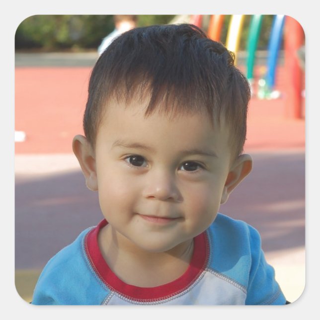 Custom Personalised Photo Square Sticker (Front)