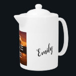 Custom Personalised Photo Teapot<br><div class="desc">Custom personalized white porcelain teapot with your own photo and name.</div>