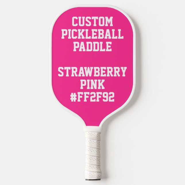 Custom personalised PICKLEBALL PADDLE - PINK (Front)
