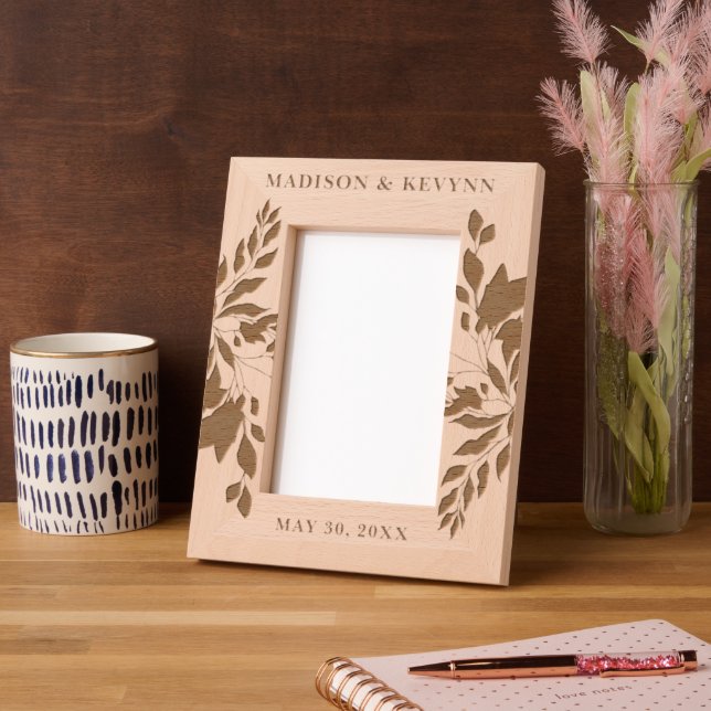 Custom Personalised Picture Wedding Etched Frames (Left)