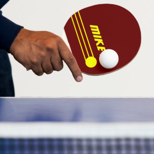 Custom Personalised ping-pong baller Name  Ping Pong Paddle