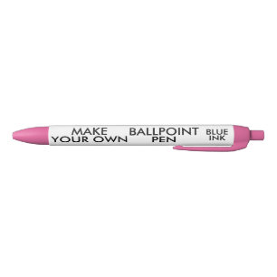 Custom Personalised PINK Ballpoint Pens - Blue Ink