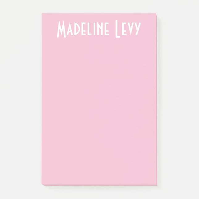 Custom Personalised Pink Post its  with name Post-it Notes (Front)
