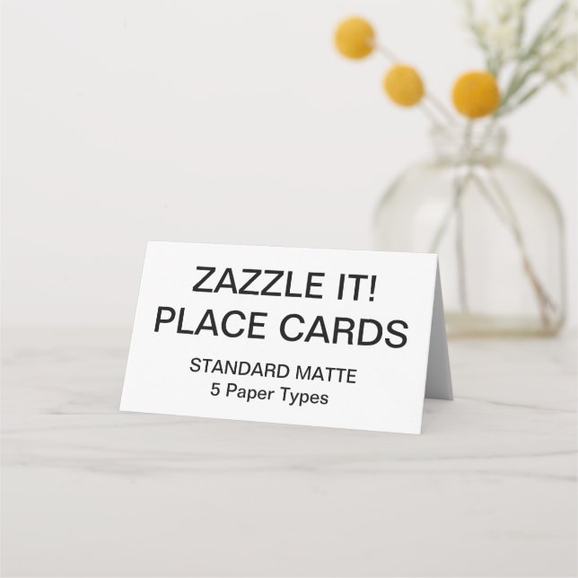 Custom Personalised Place Cards Blank Template (Front)