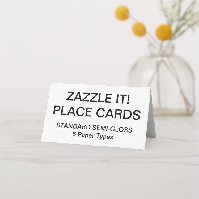 Custom Personalised Place Cards Blank Template (Front)