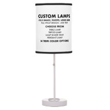 Custom personalised POLYESTER Shade TABLE Lamp