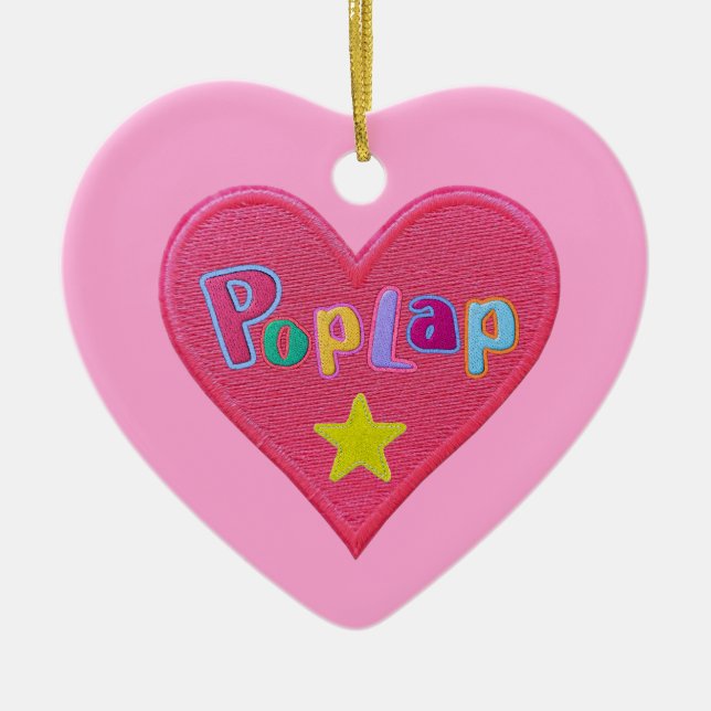 Custom / Personalised POPLAP Afrikaans girl Ceramic Tree Decoration (Front)