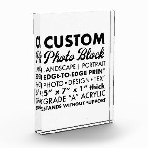 Custom Personalised Portrait Photo Paperweight Block