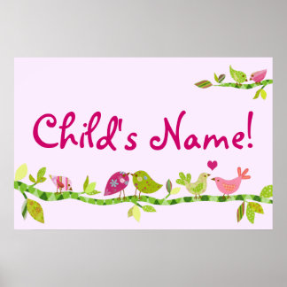 Custom Personalised Poster for Sweet Girl's Room