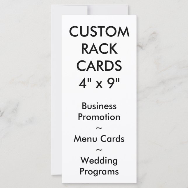 Custom Personalised Rack Card Blank Template (Front)