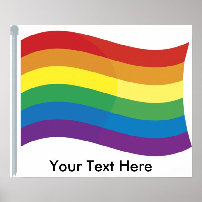 Custom Personalised Rainbow Flag Poster (Front)