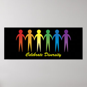 Custom Personalised Rainbow Pride Banners Poster