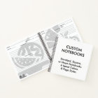 Custom Personalised Recipe Notebook Blank Template