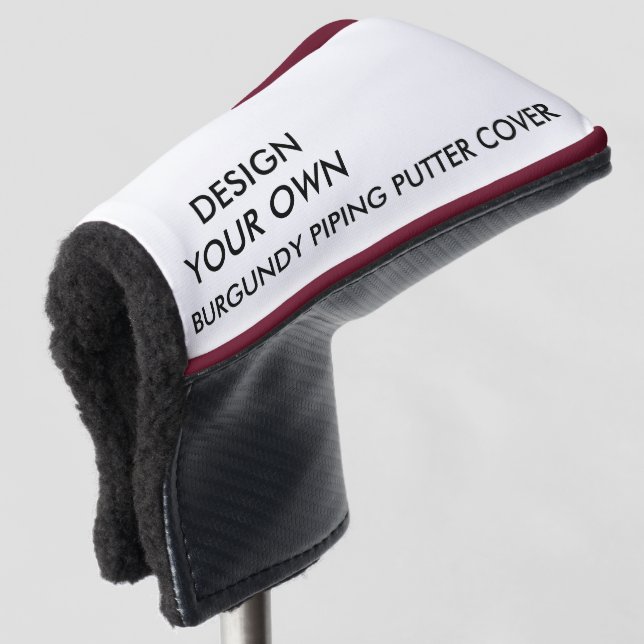 Custom Personalised Red Putter Golf Club Cover (3/4 Front)