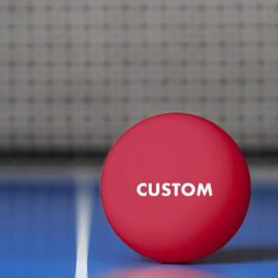 Custom Personalised RED Table Tennis Ping Pong Ball
