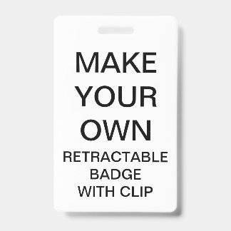 Custom Personalised RETRACTABLE BADGE & CLIP ID Badge