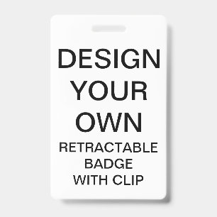 Custom Personalised RETRACTABLE BADGE & CLIP ID Badge