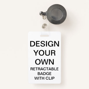 Custom Personalised RETRACTABLE BADGE & CLIP ID Badge