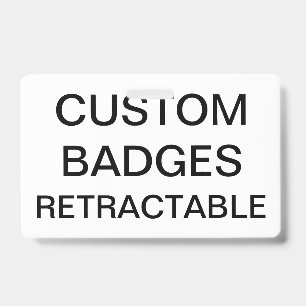 Custom Personalised RETRACTABLE CLIP BADGE ID Badge