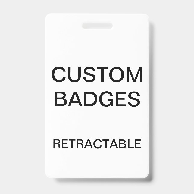 Custom Personalised RETRACTABLE CLIP BADGE ID Badge (Front)