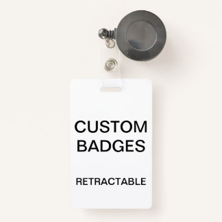 Custom Personalised RETRACTABLE CLIP BADGE ID Badge