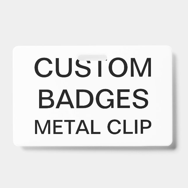 Custom Personalised RETRACTABLE CLIP BADGE ID Badge (Front)