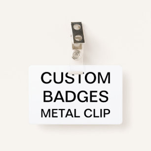 Custom Personalised RETRACTABLE CLIP BADGE ID Badge