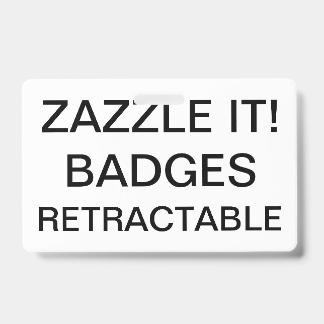 Custom Personalised RETRACTABLE CLIP BADGE ID Badge (Front)