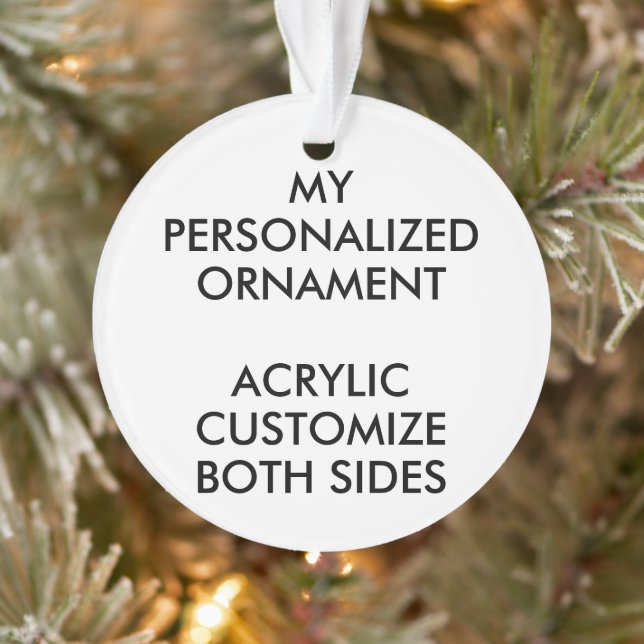 Custom Personalised ROUND ACRYLIC PHOTO ORNAMENT (Tree)