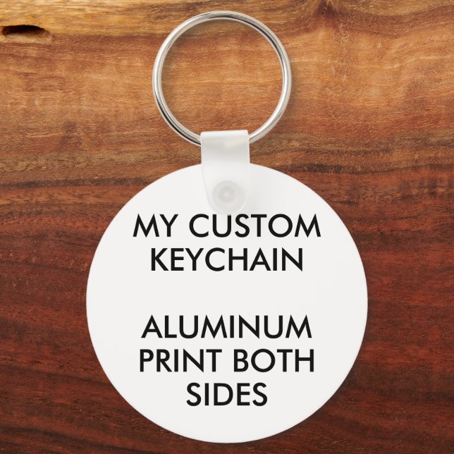 Custom Personalised ROUND ALUMINUM PHOTO KEYCHAIN (Front)