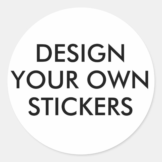 Custom Personalised Round Circular Circle Stickers (Front)