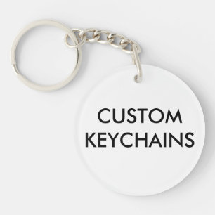 Custom Personalised Round Keychain Blank Template